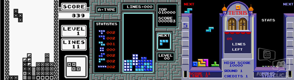 Différentes versions de Tetris